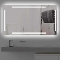 Badspiegel LED beleuchtet vier schmalen Streifen | K 221 kaltweiss