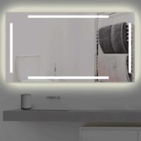Badspiegel LED beleuchtet vier schmalen Streifen | K 221 warmweiss