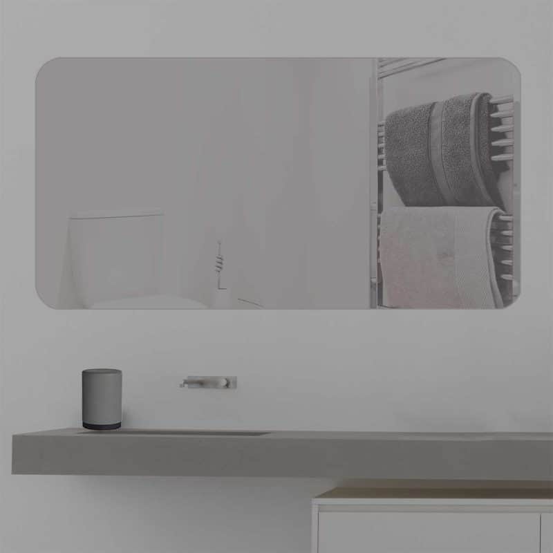 Badspiegel LED beleuchtet runde ecken K Blanco