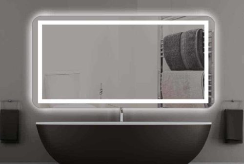 80x80 Quadrat Wandspiegel mit Led Beleuchtung